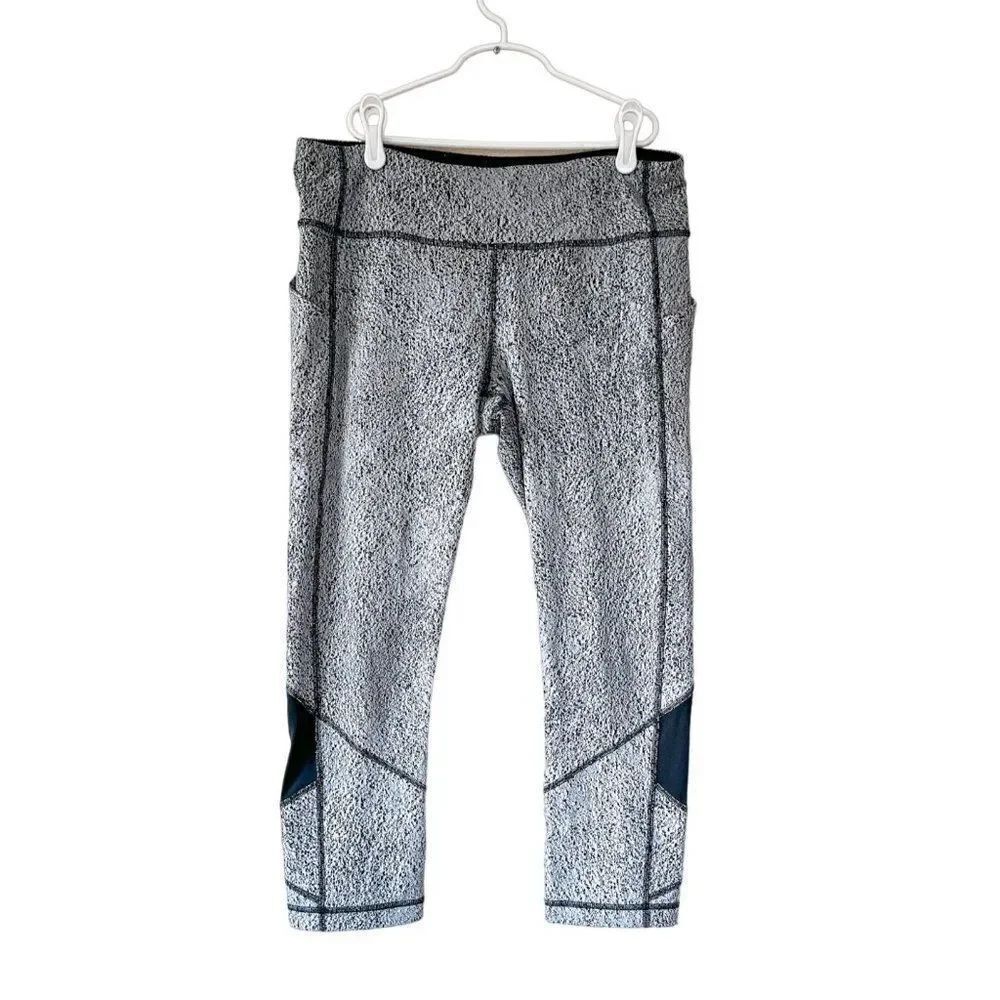 Lululemon Pace Rival Crop Spray Jacquard Leggings Size 10